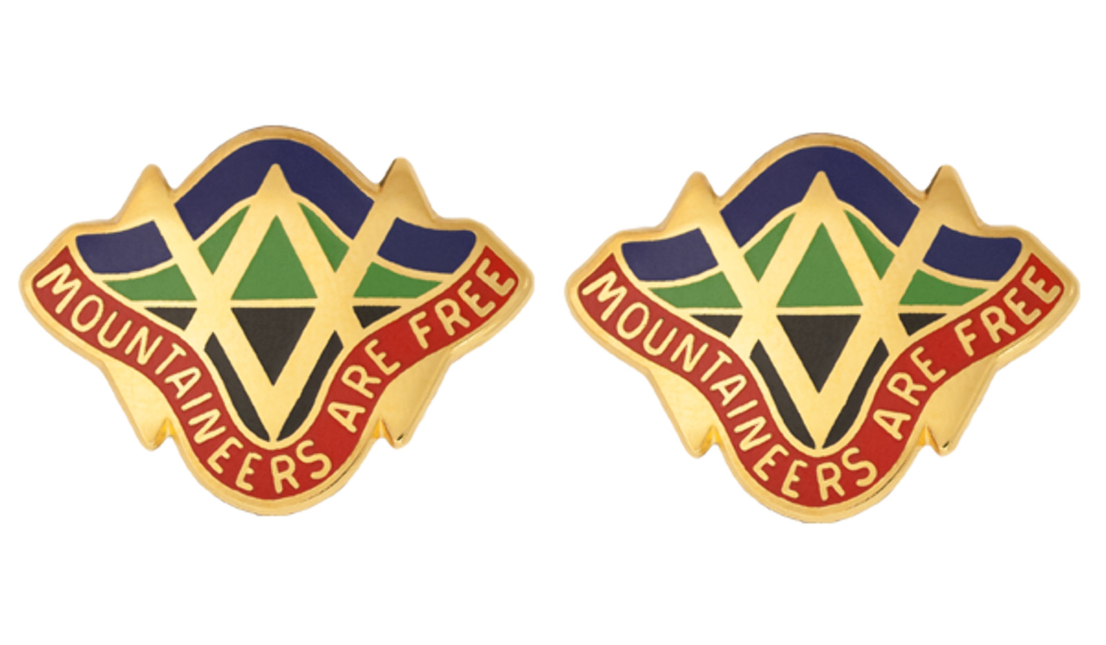 West Virginia State Headquarters Army National Guard Unit Crest DUI - 1 PAIR - M
