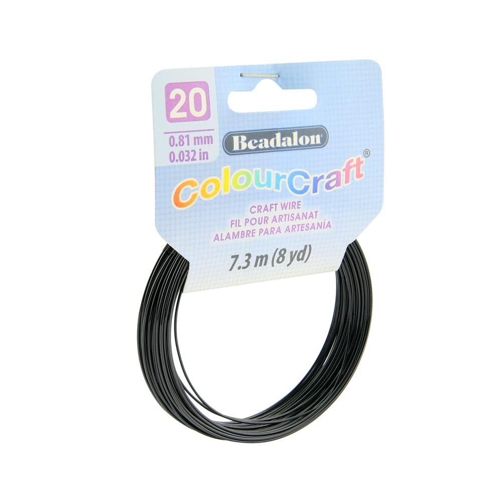 ColourCraft Wire 20 Gauge Black Color 8 Yd Coil Jewelry Making Supply Tool Kit