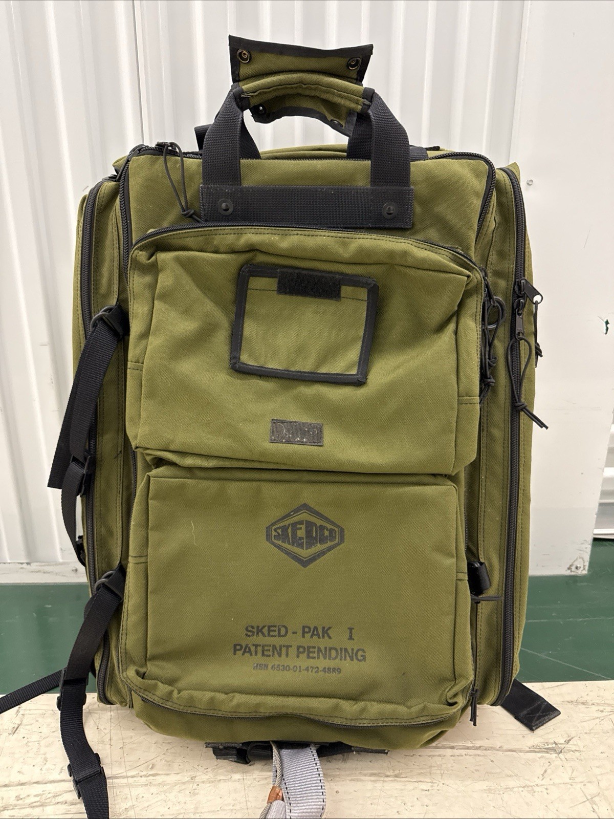 USGI Skedco Sked-Pak I Jumpable Medical Ruck Backpack OD Green Alice Frame NSN