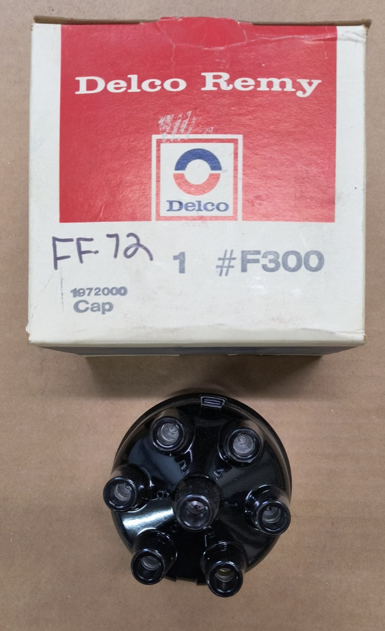 New Vintage Delco Remy 6 Cyl Distributor Cap F300 1972000 FF72