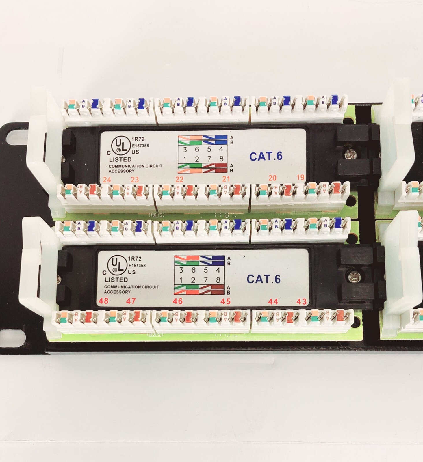 Tripp Lite 48 Port Data Rackmount CAT6 Ethernet 2U Patch Panel P48T-C6