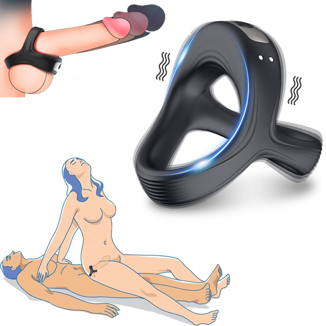 Couple Vibrator G-spot Dildo Massager Penis Cock Ring Sex Toys For Women Men