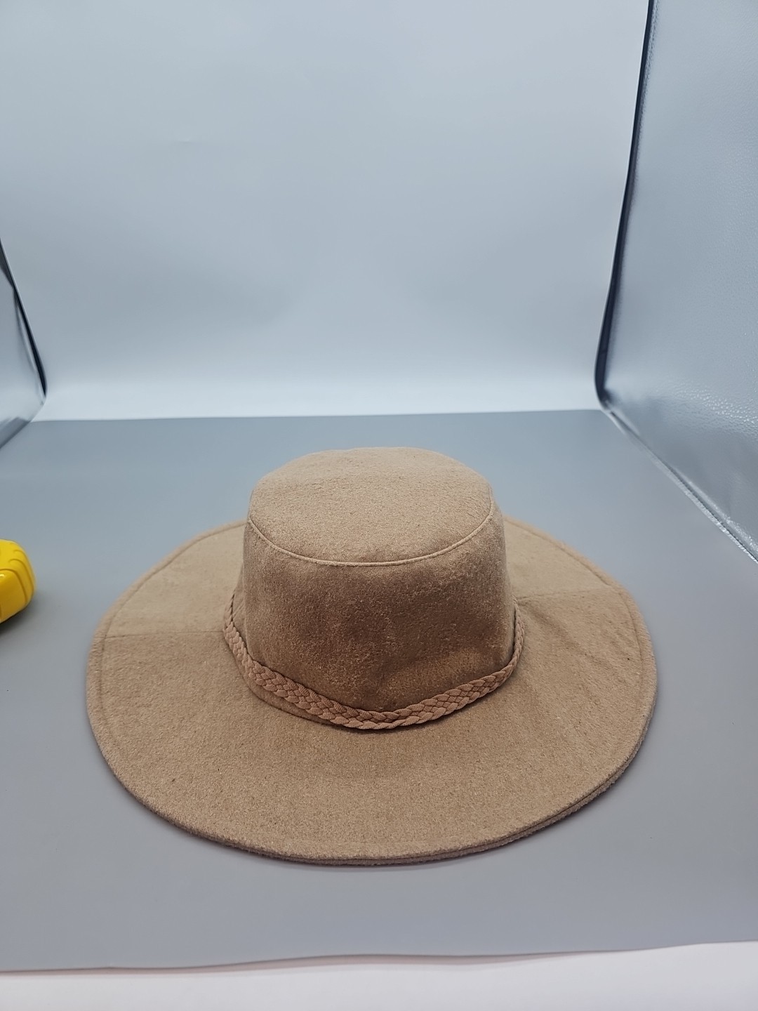 ASN Womens Harper Floppy Hat Tan Felt Packable Wide FabFitFun Boho NEW