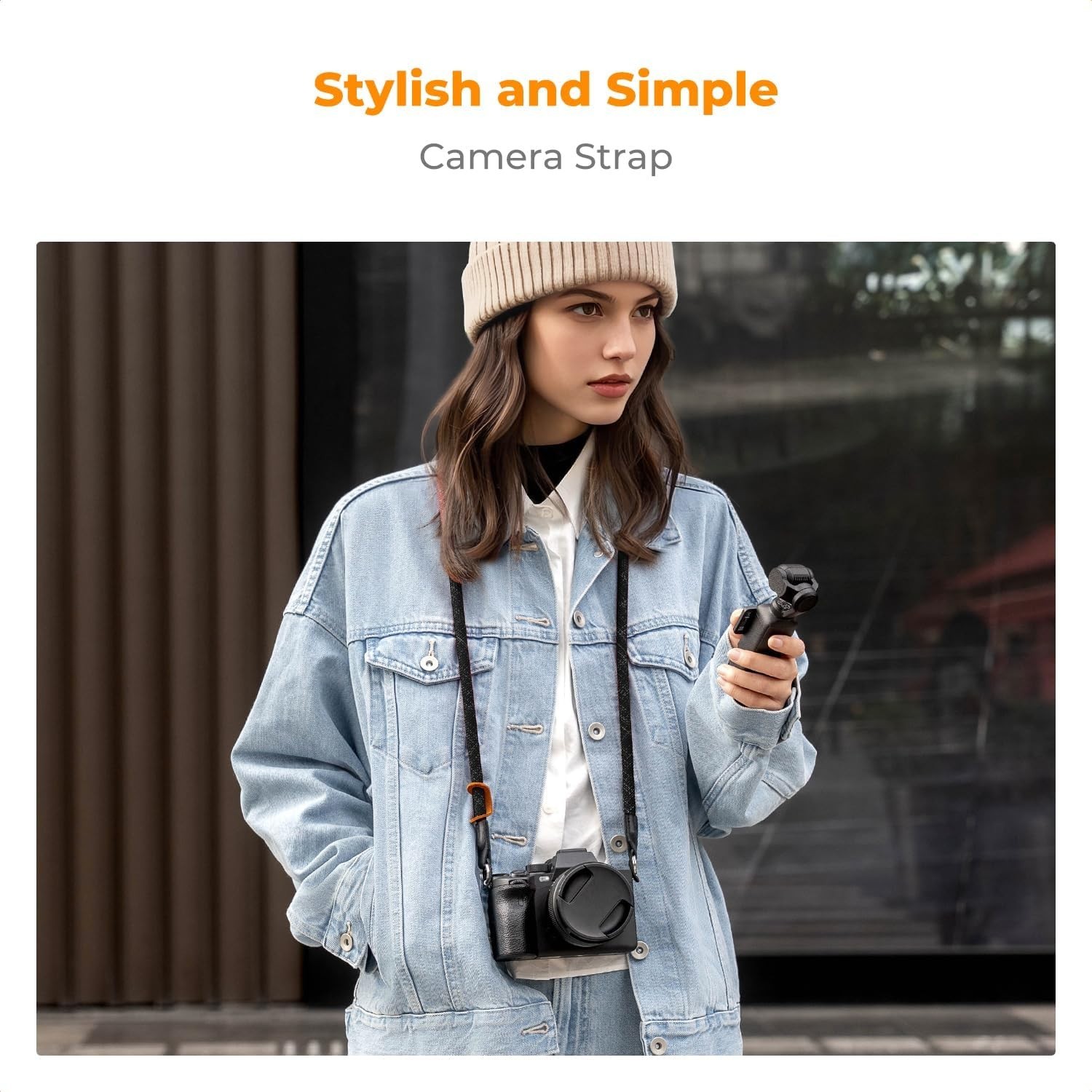 Camera Neck Strap,100cm Nylon Rope Camera Shoulder Strap with O-ring for DSLR...