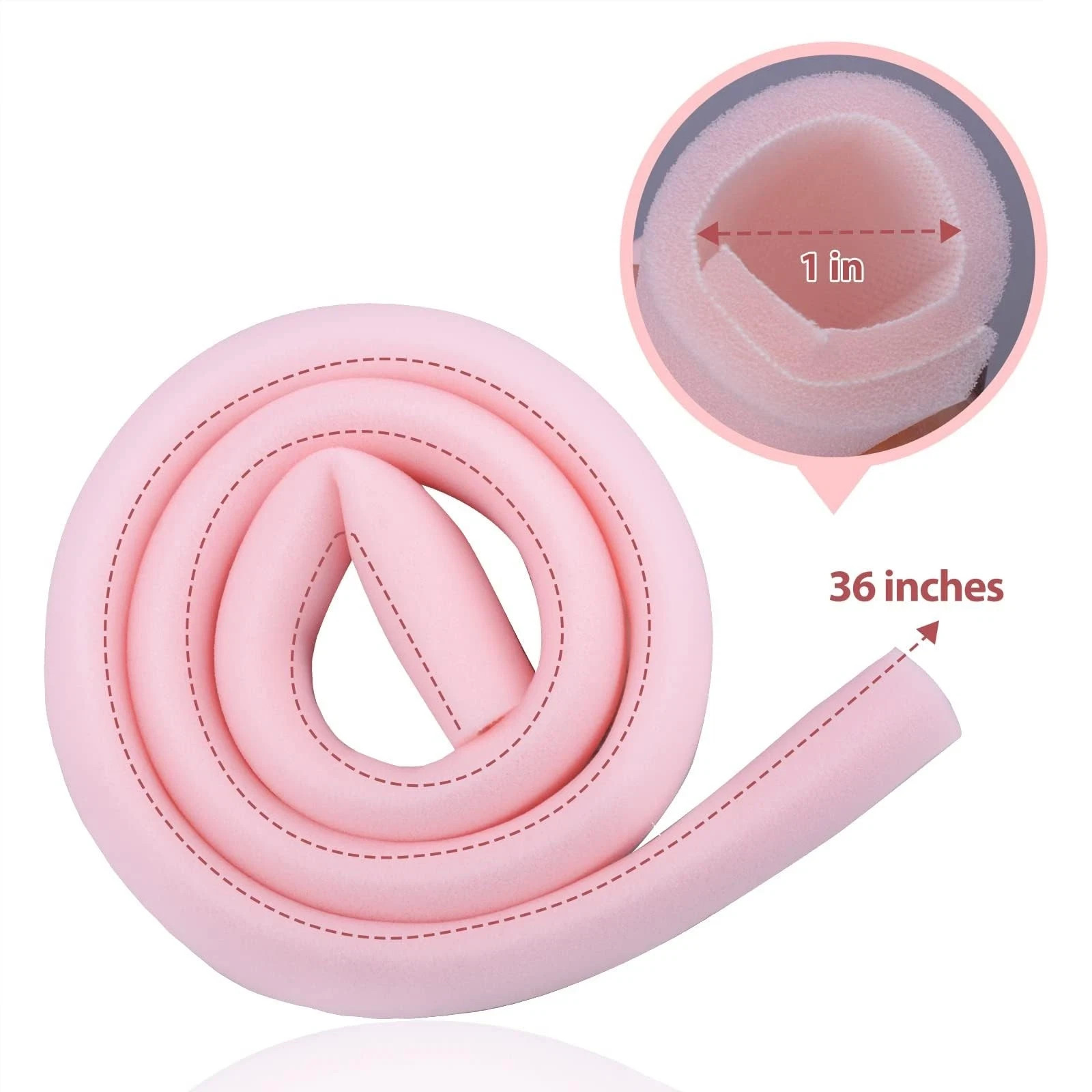 Toe Sleeve with Overlap Large Size 1" Inner Diameter 36" Roll Sponge Protector