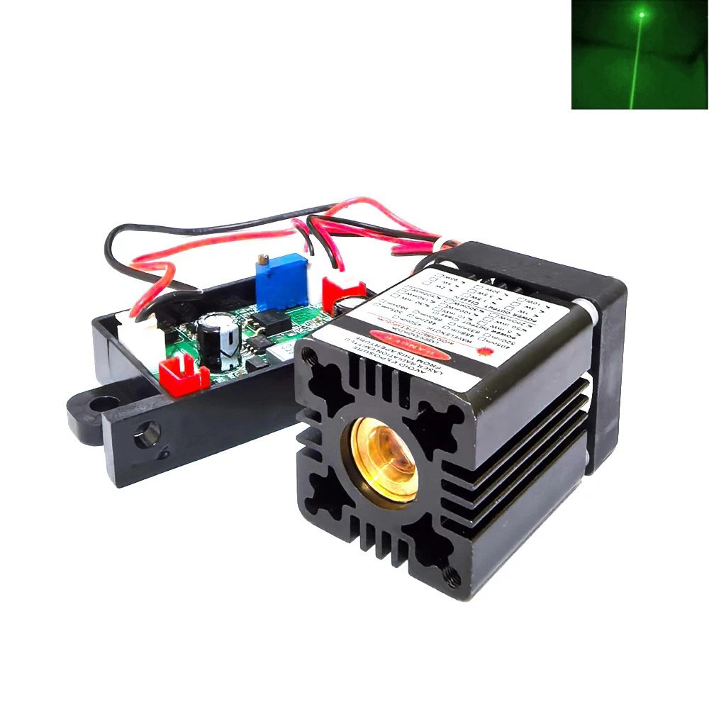 1PC Industrial 532nm 50mW Dot Green 12V Laser Diode Module w/ Fan TTL