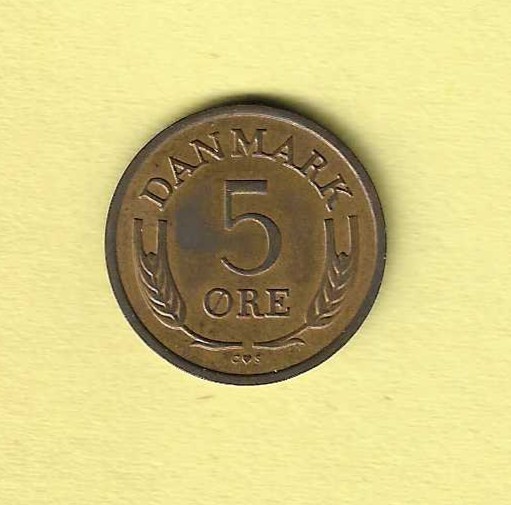 1968 Denmark 5 ØRE VF-30