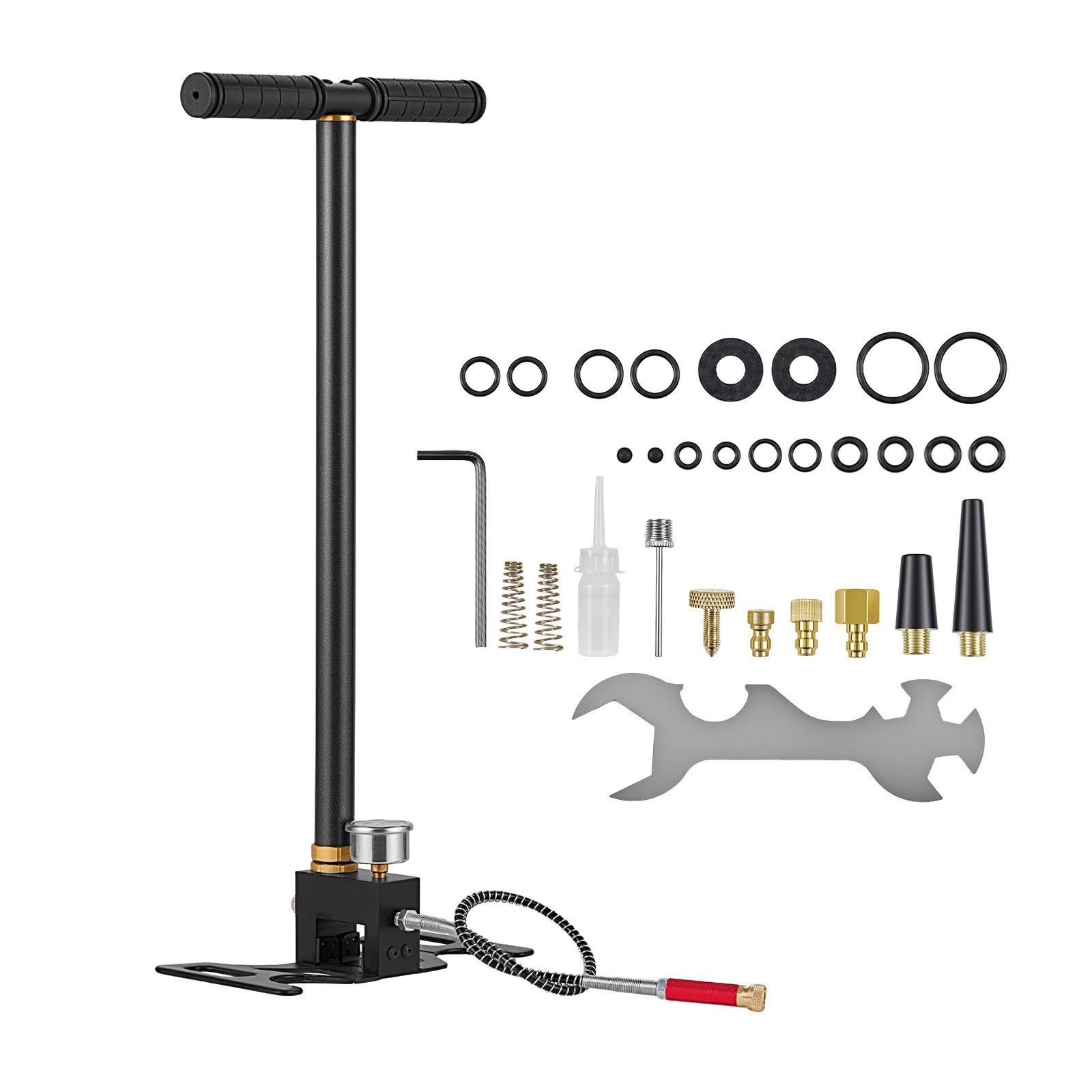 Uimoso 3-Stage High-Pressure Hand Pump for Air Rifles, Max 41.37 MPa/6000 PSI