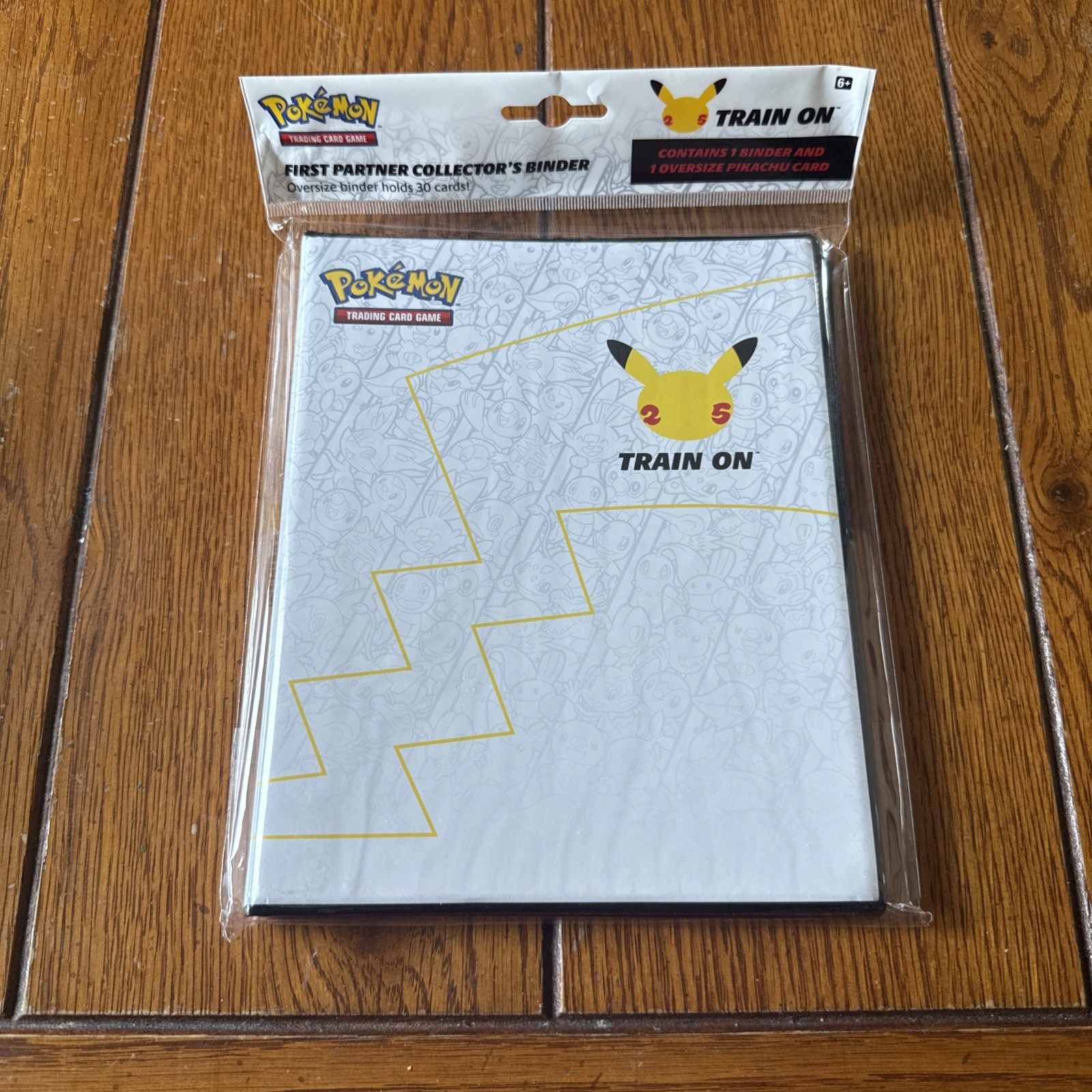 Pokemon 25th Anniversary First Partner Collector's Binder w/ jumbo Pikachu card