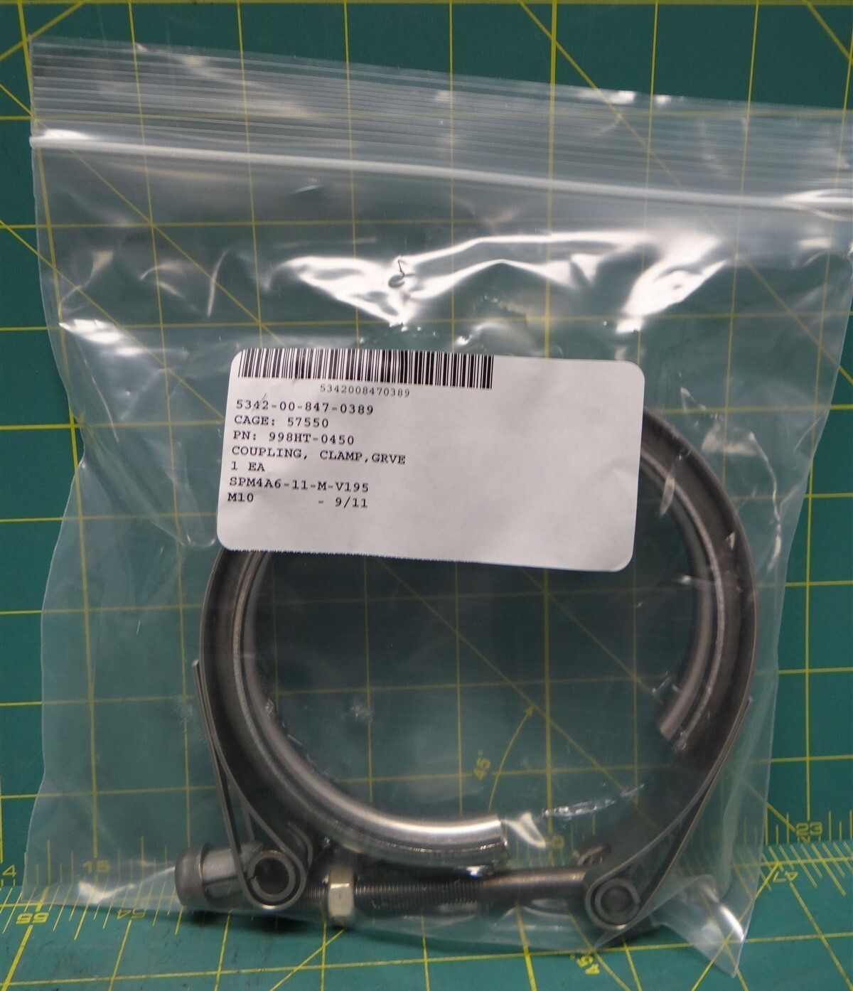 Clampco 4.5" Grooved Turbo V-Band Exhaust Clamp Coupling 998HT-0450, 99800-0450