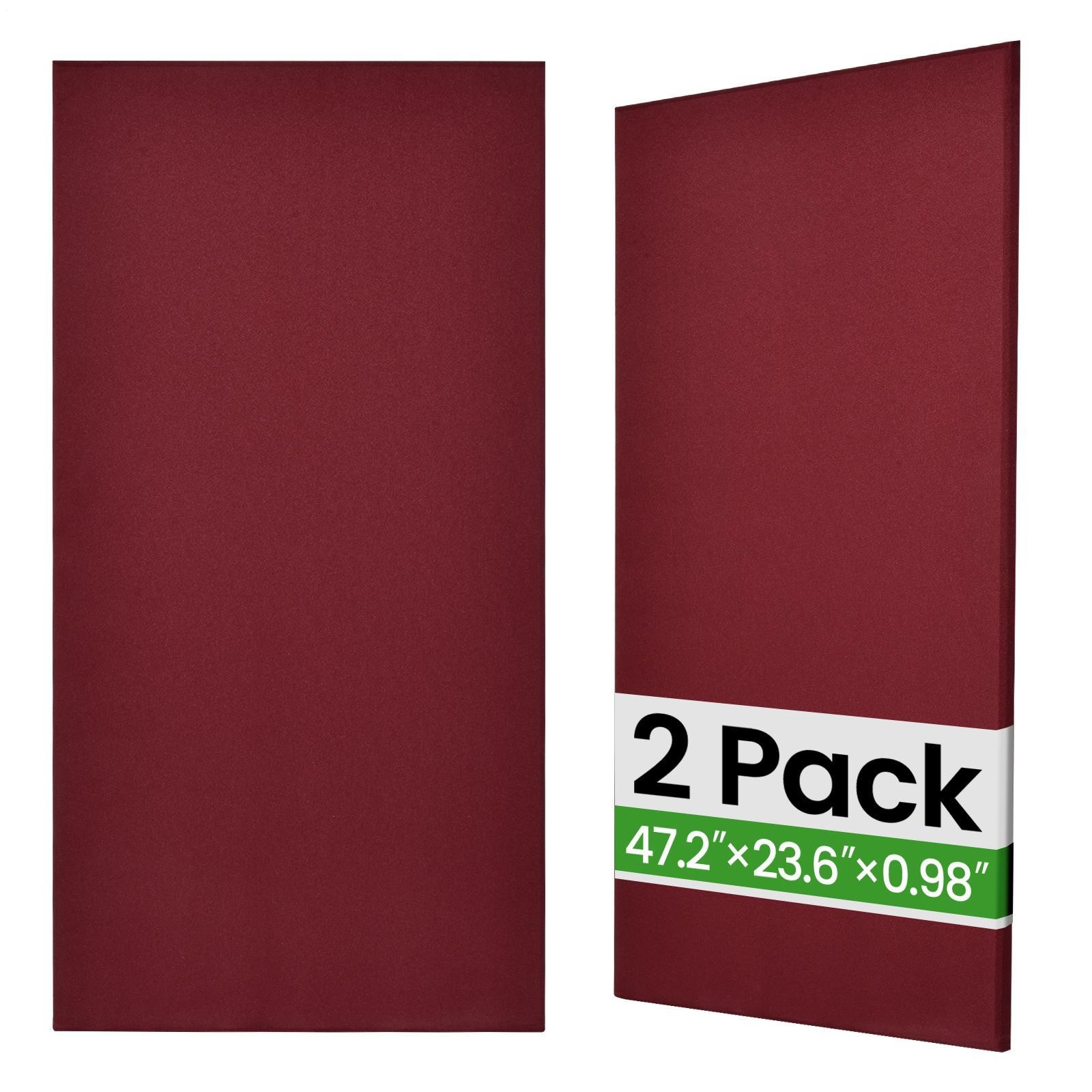 1” Thick Acoustic Panels 2 PCS 47.2” x 23.6” Fiberglass Sound Absorbing Panels