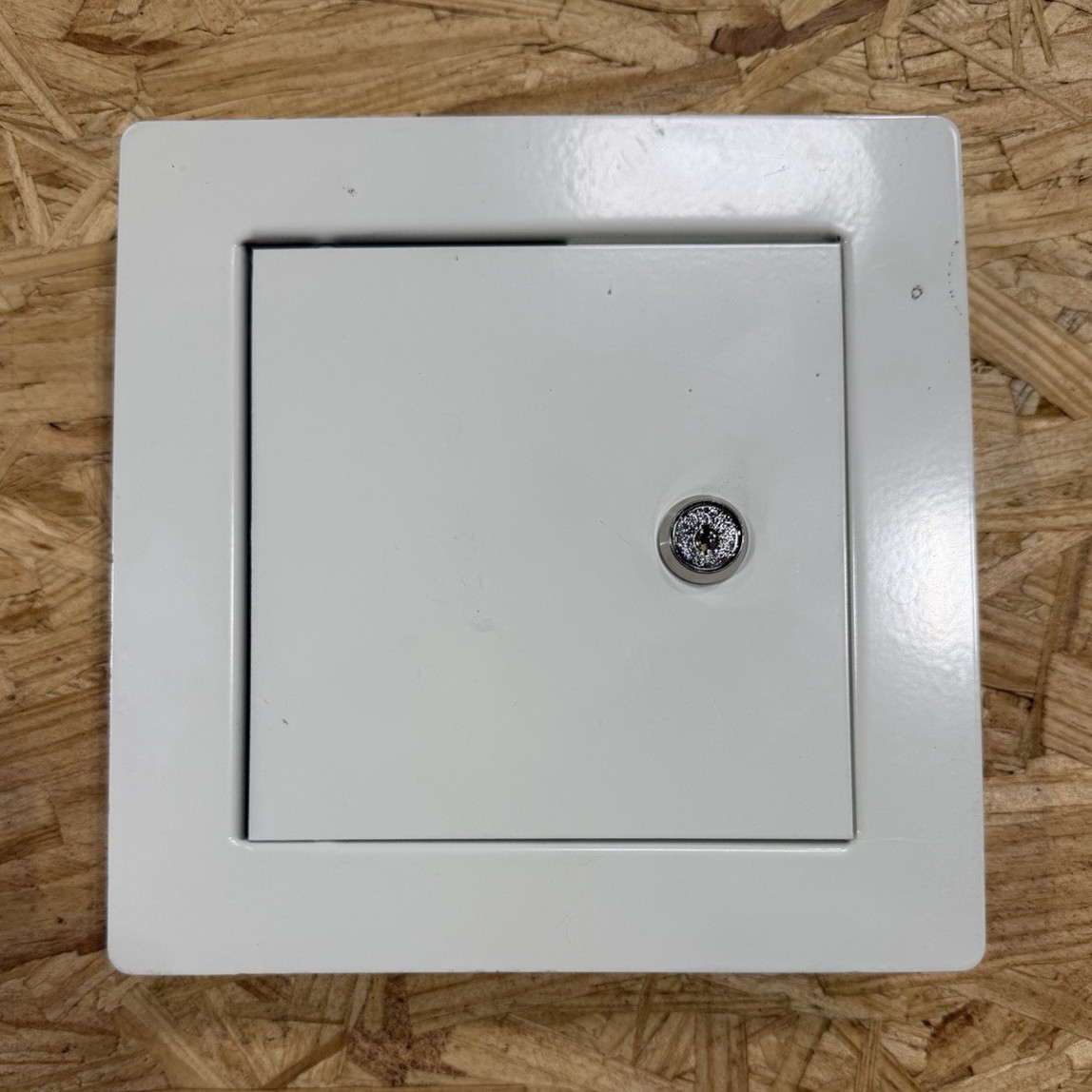 White Metal Square Recessed Inspection Door Access Panel, Concealed Latches