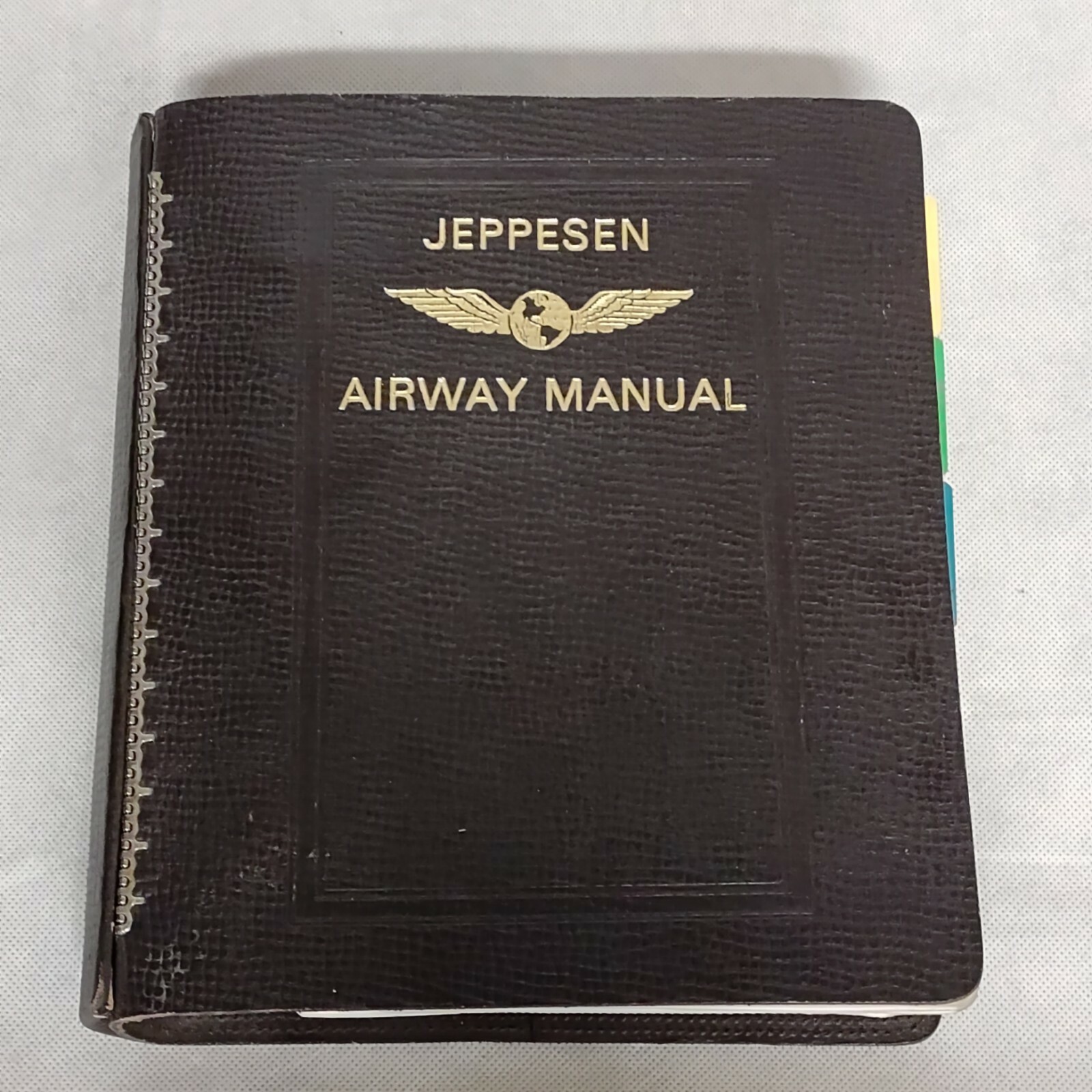 Jeppesen 2" Leather Bound Airway Manual Colorado Iowa Kansas 1989