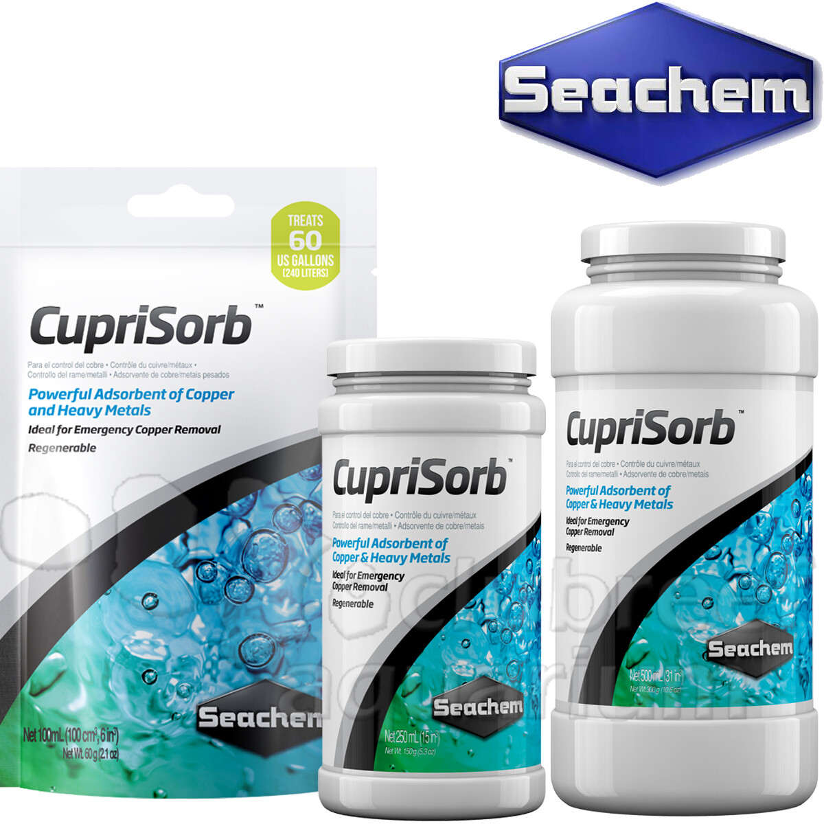 Seachem Cuprisorb Filter Media Copper/Heavy Metal Absorber 100ml, 250ml or 500ml
