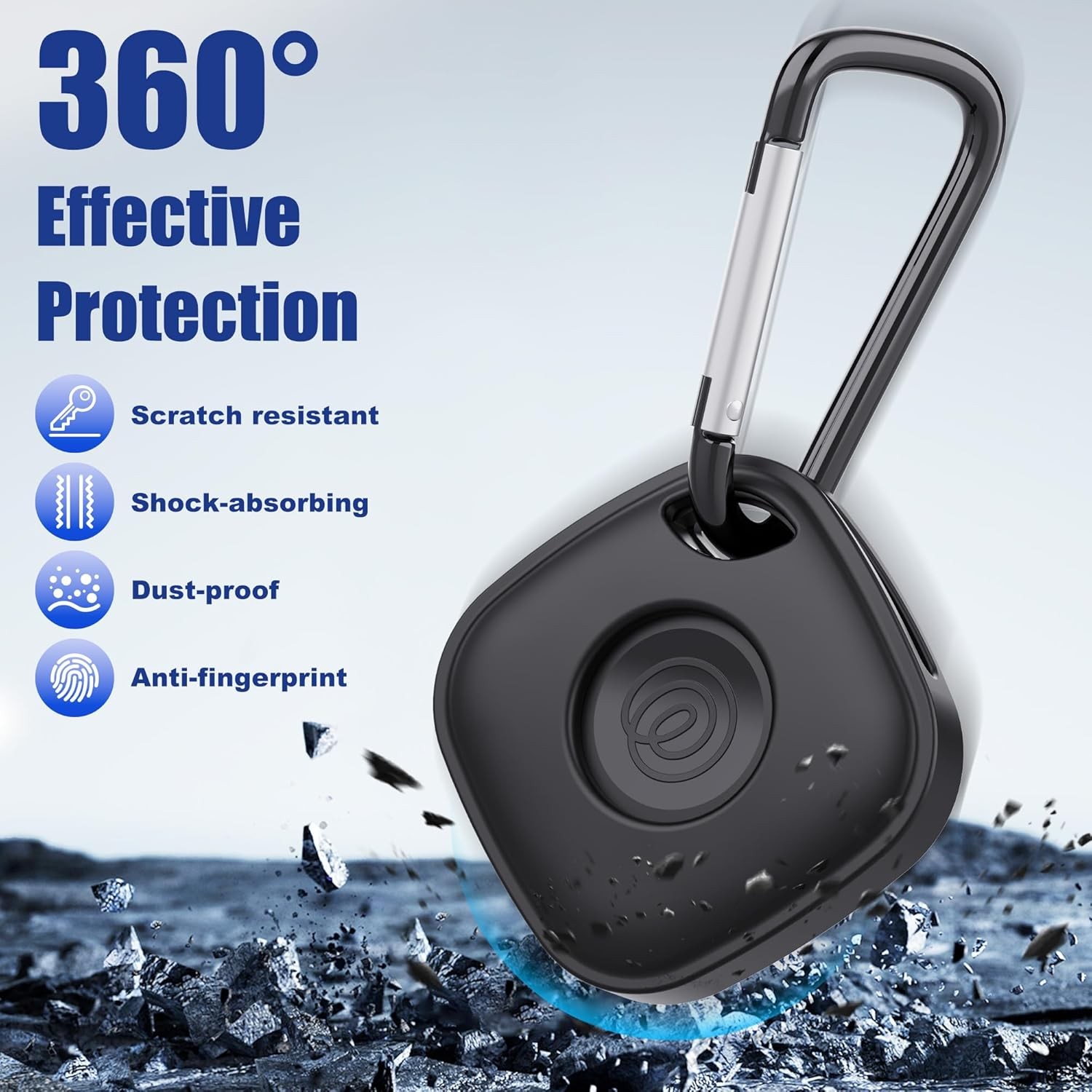 DDJ Case for Tile Life360 Mate (2024) Bluetooth Tracker with Keychain 2-Pack