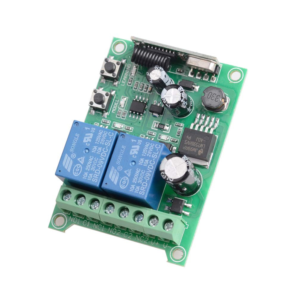 12V 24V 36V 48V 2CH 433Mhz Wireless Remote Control Relay Switch 984Ft Long Range