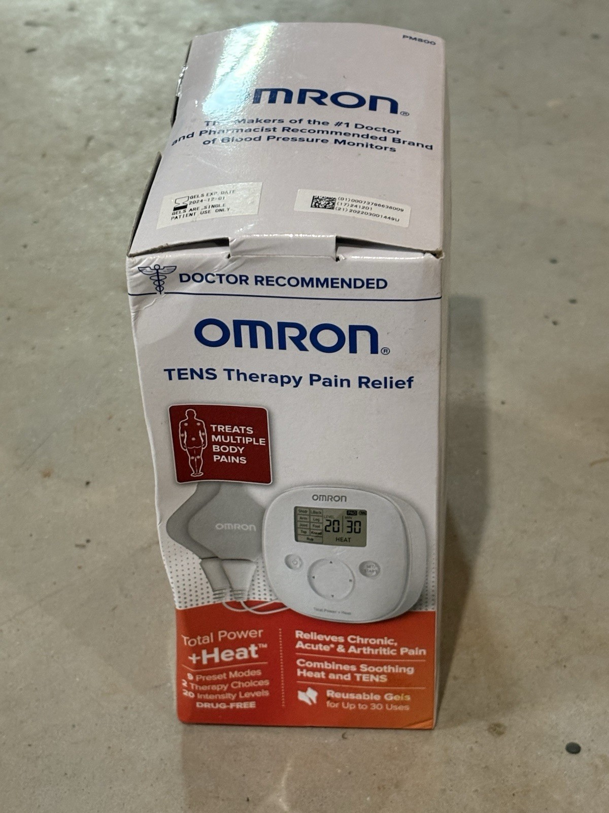 Omron Total Power + Heat TENS Therapy Pain Relief Device PM800