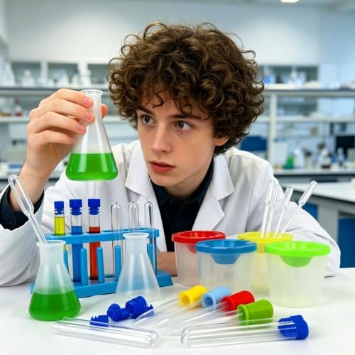 26PCS Science Lab Kit Plastic Lab Science Experiments and Test Tubes Set |