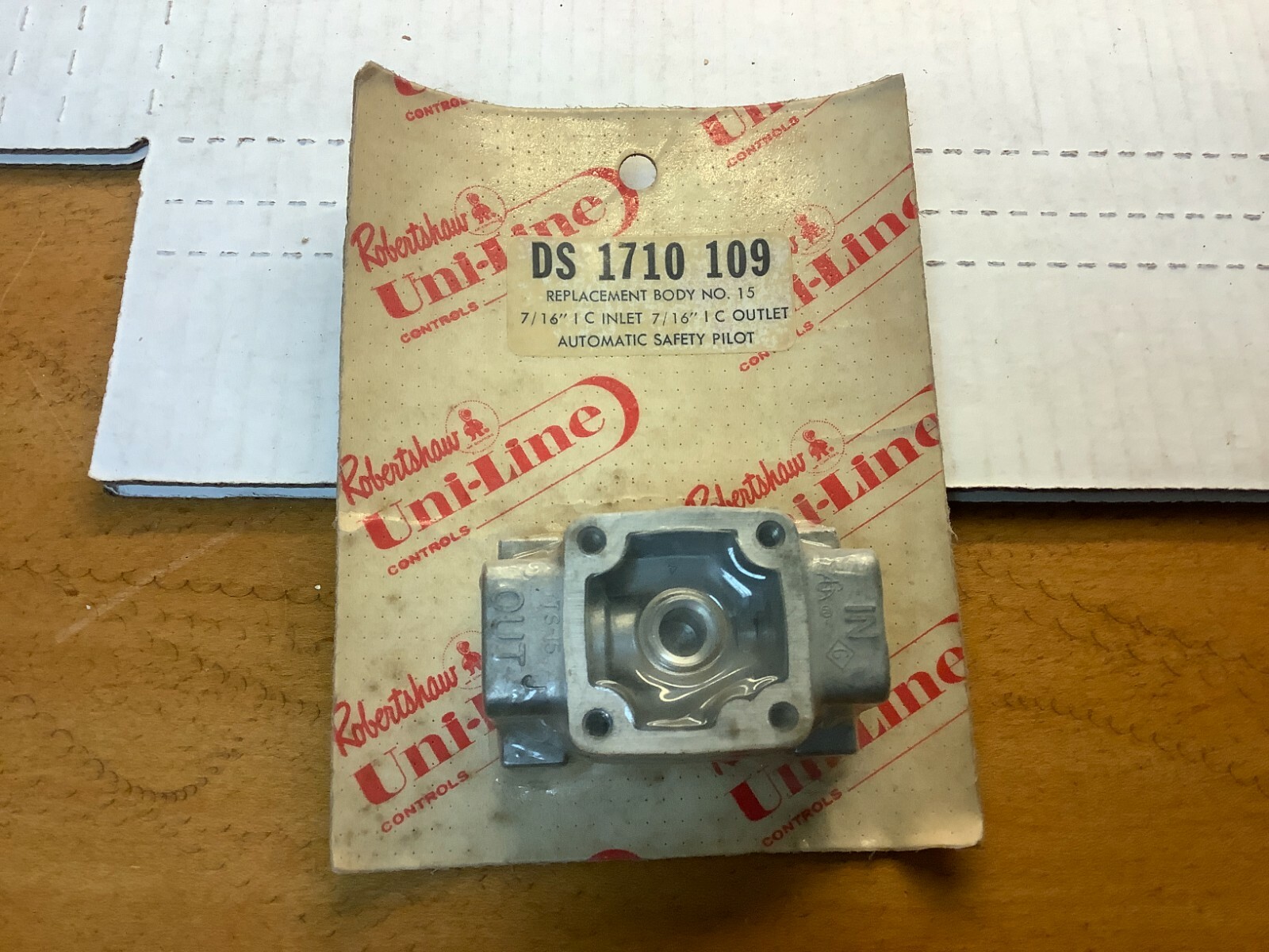 ROBERTSHAW - DS-1710-109 - Replacement Body No. 15 -  Automatic Safety Pilot