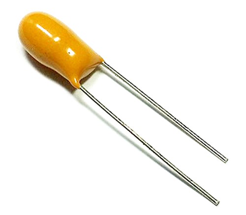 10uF, 35V Solid Resin Dipped Tantalum Capacitor, polarized, +/-20%,