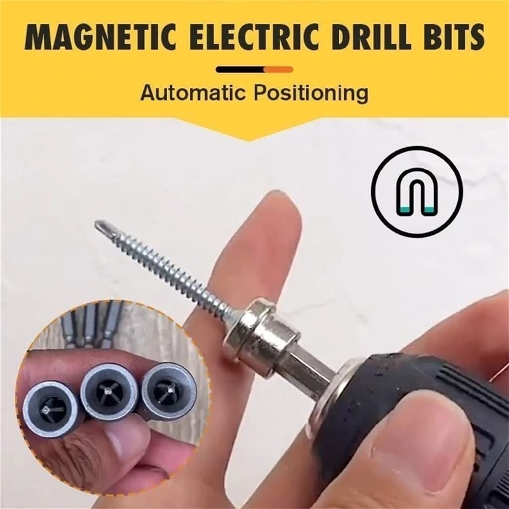Teursa 5pcs Set Magnetic Positioning Screwdriver Bits Drywall 50MM, 50mm