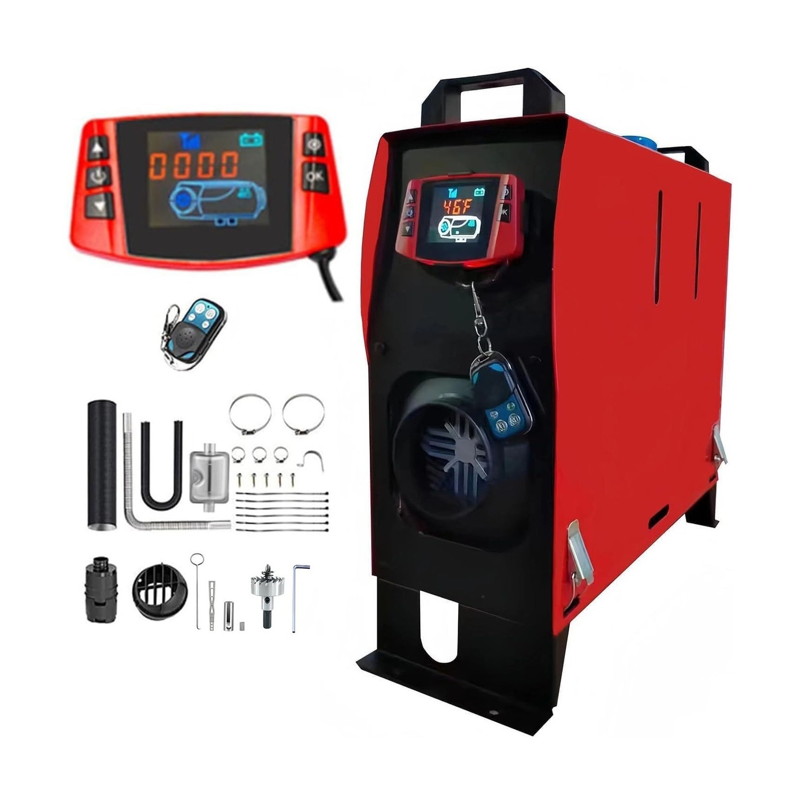 Diesel Parking Heater,12V/8KW Diesel Air Heater,5L Fuel Tank & Muffler (JB-016)
