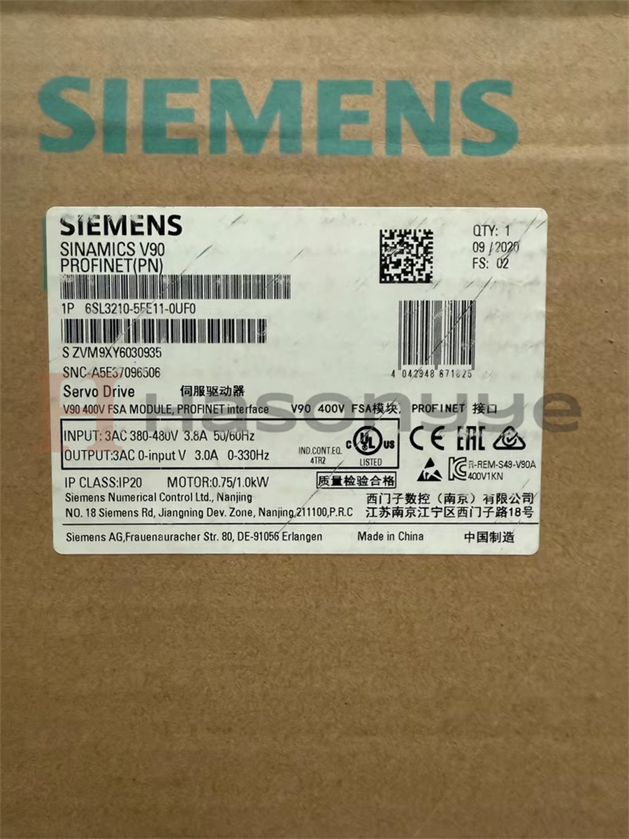 1PCS SIEMENS servo drive 6SL3210-5FE11-0UF0 NEW Fast Ship us free tax