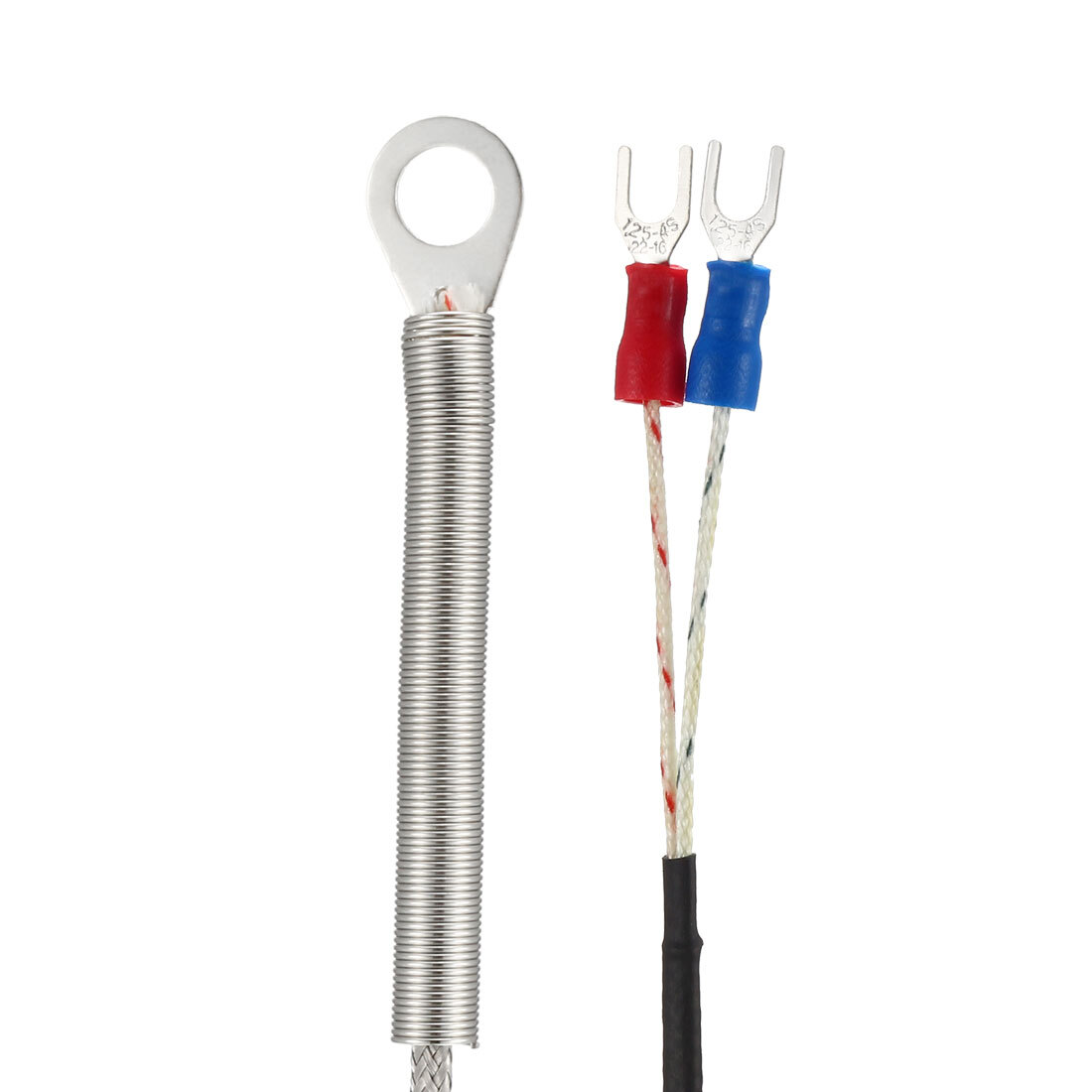 K Type Temperature Sensor Probe 1M Cable 6mm Hole Spring Thermocouple