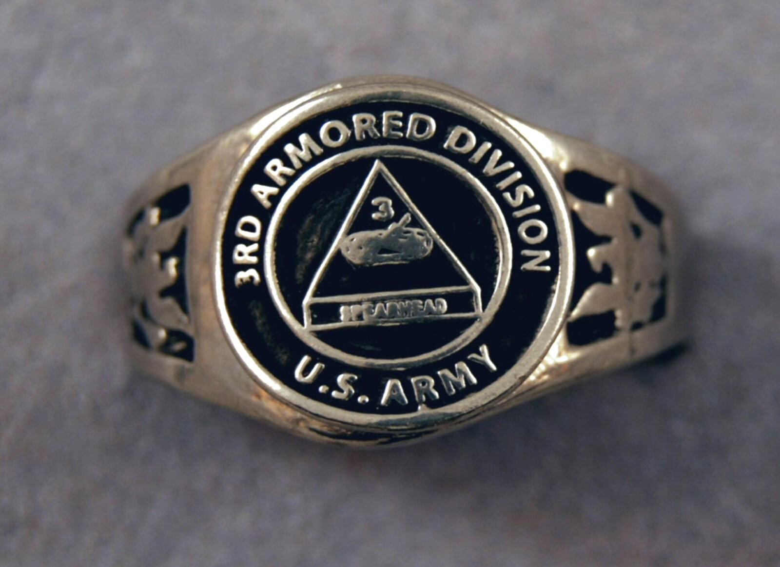 3rd Armored Division ring 3d Armor Unit Insignia SPEARHEAD