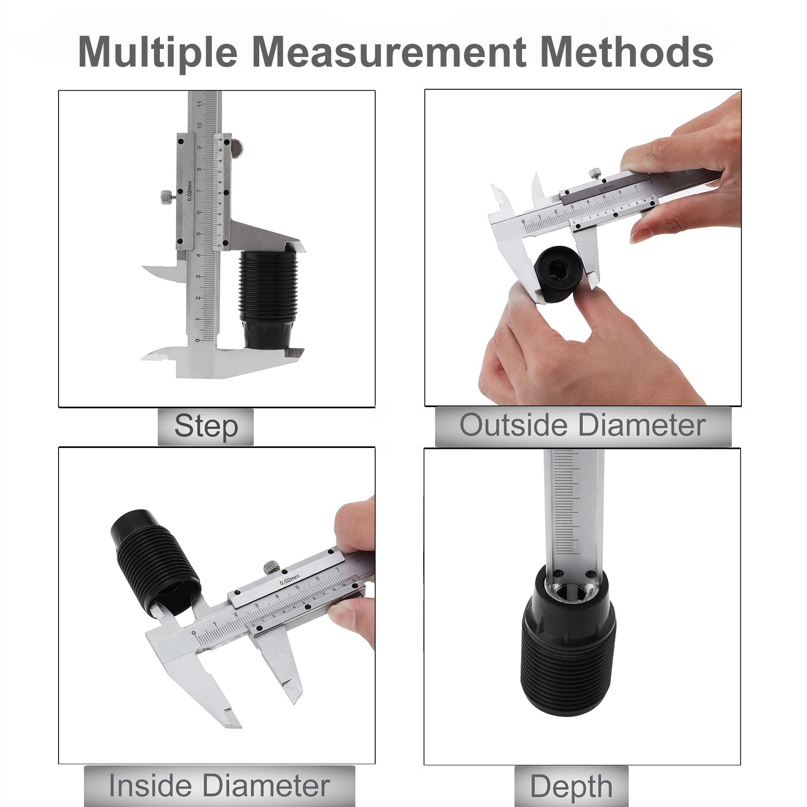Vernier Calipers 0-150mm 0.02mm High Precision Manual Measuring Tool