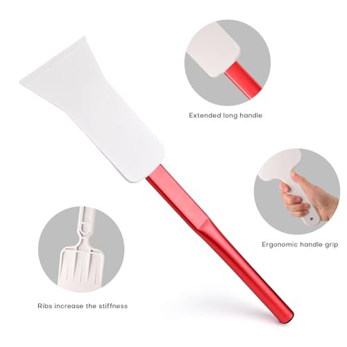 Extended Long Handle Bulldozer Squeegee Window Tint Squeegee with Soft Rubber