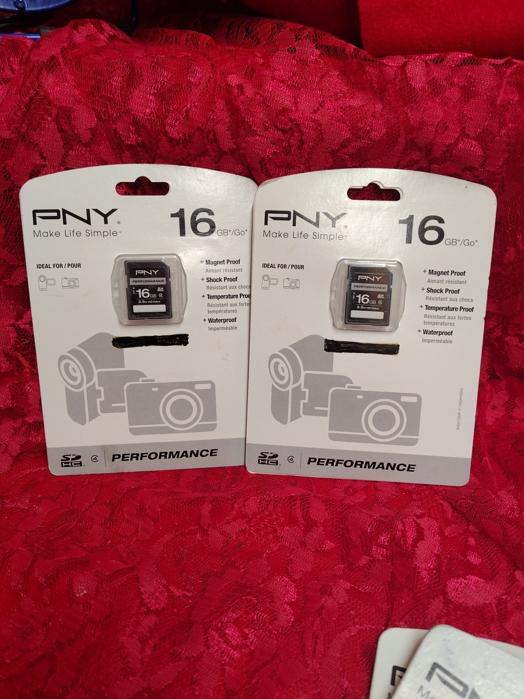 Lot Of 2 PNY Premium 16GB Class 4 - SDHC Cards- P-SDHC16G4H-GE