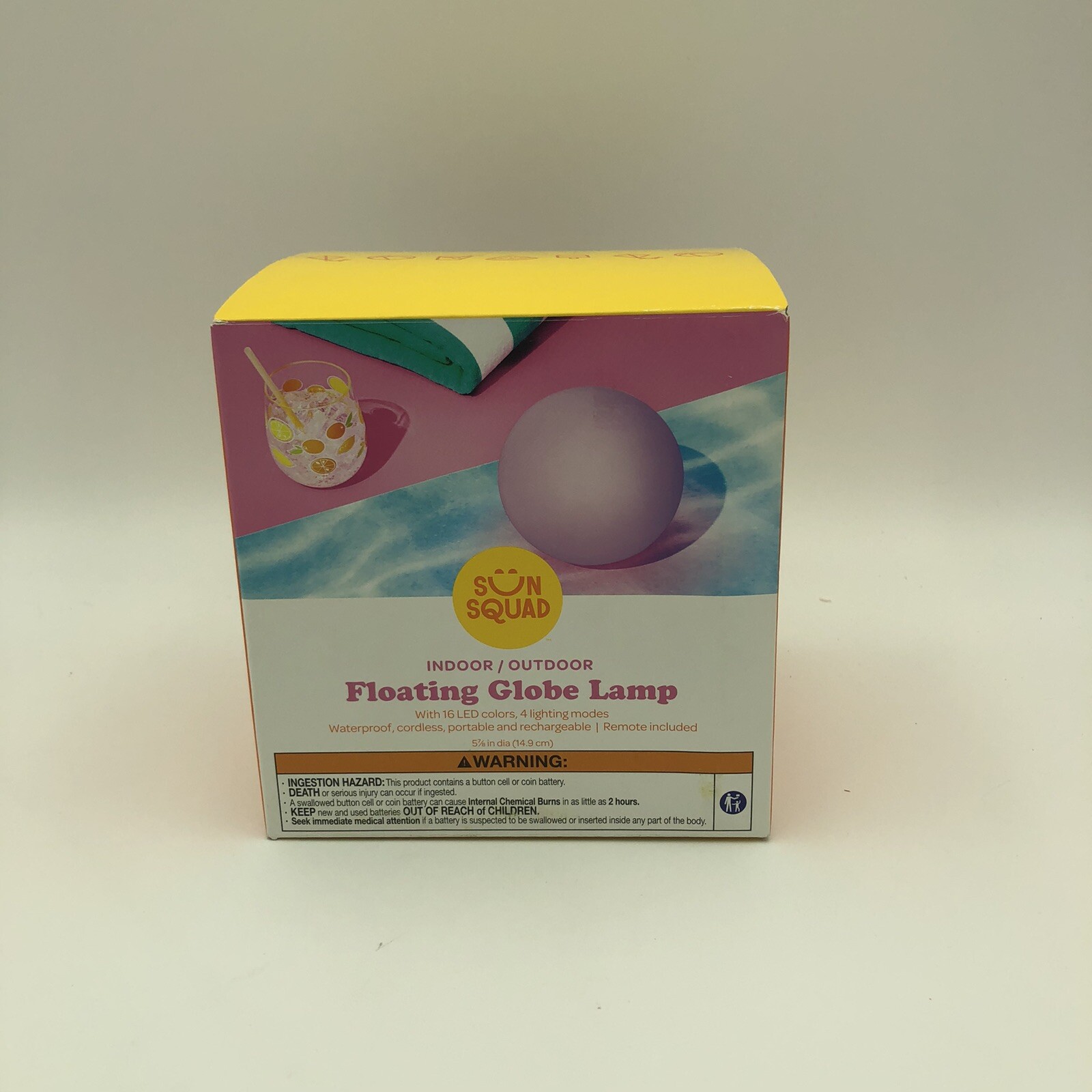 Sun Squad Indoor/Outdoor Floating Globe Lamp Includes Remote NIB - 297