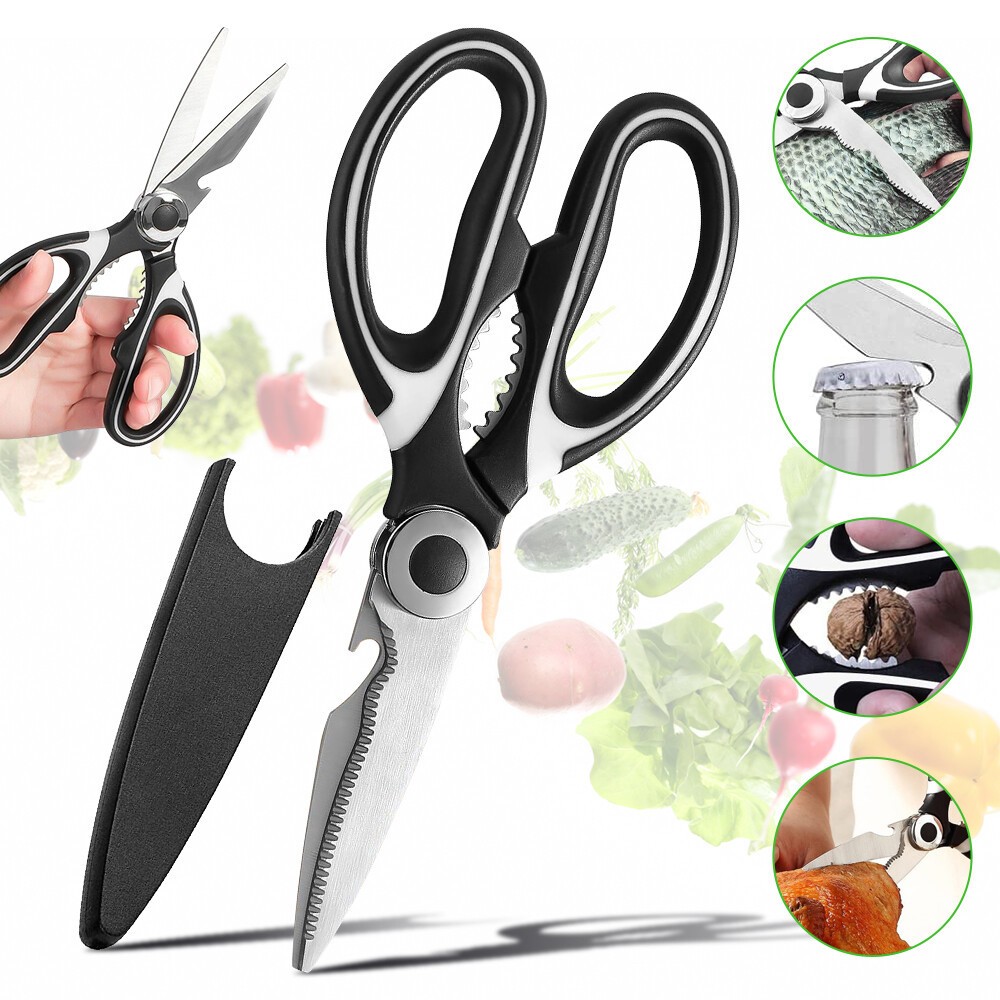 1PC Heavy Duty Poultry Shears Kitchen Scissors Meat Bone Cutting Stainless Steel