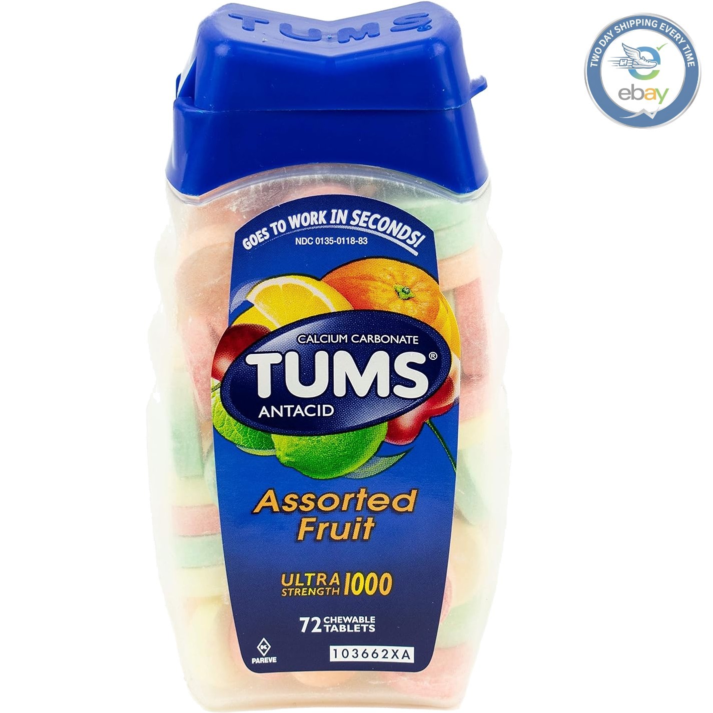 Ultra Strength Antacid, Assorted Fruit - Maximum Comfort and Fast-Acting Relief
