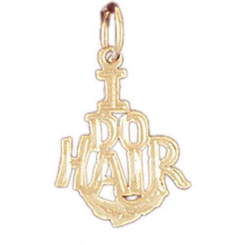 I Do Hair Charm Pendant 14k Gold (0.6 Grams)