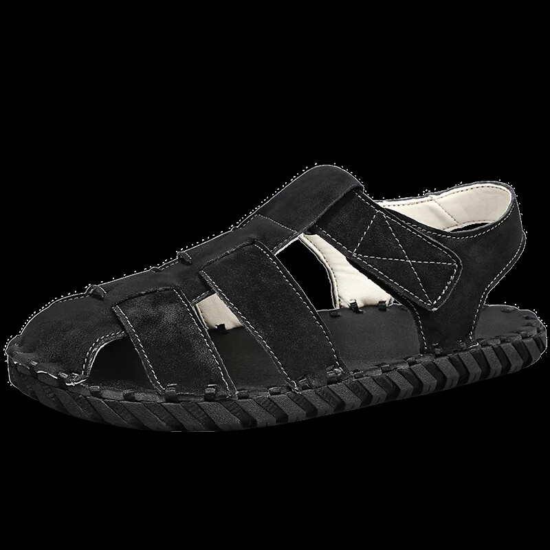 Handmade Men's Casual Business Sandals Outdoor Walking Comfortable Falts Shoes