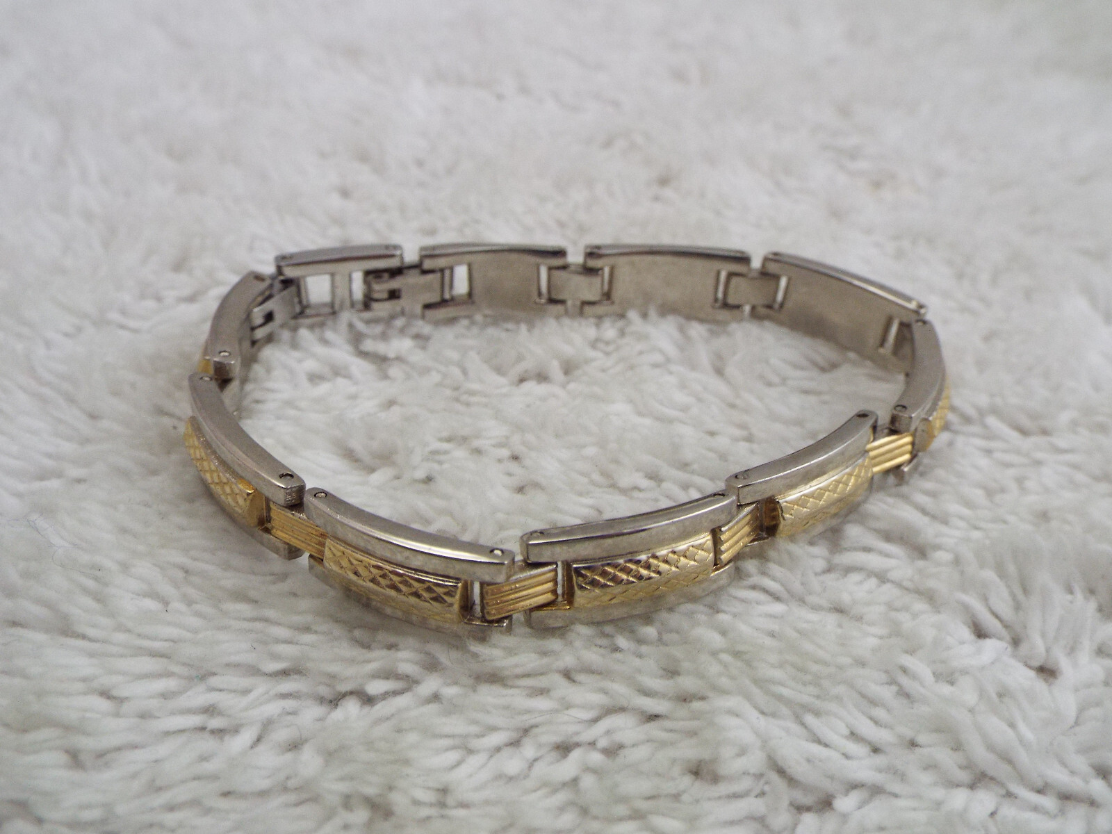 Silvertone Goldtone Link Bracelet