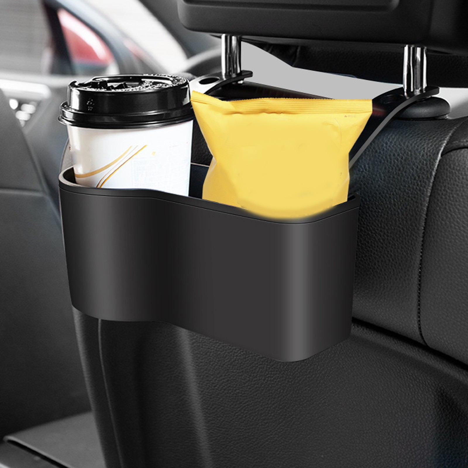 ↑Car Backseat Drink Holder Multifunctional Food Tray Headrest Hanging Drink Box