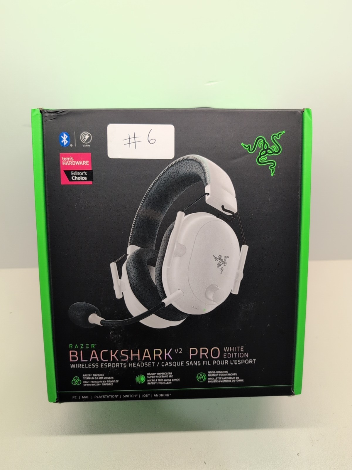 Razer BlackShark V2 Pro Wireless Gaming Headset White 2023 with box #6