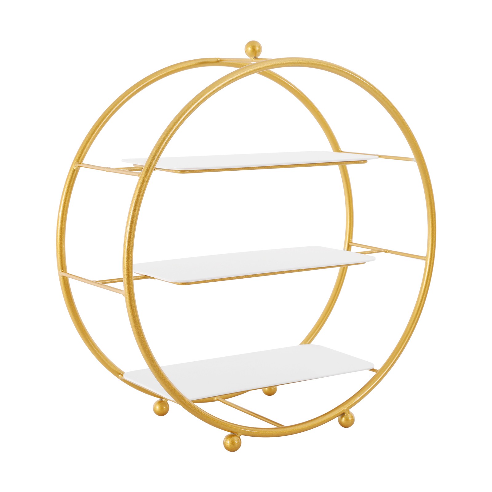 2 Pcs 3 Tier Gold Metal Tiered Cupcake Stand Circle Cupcake Holder Stand