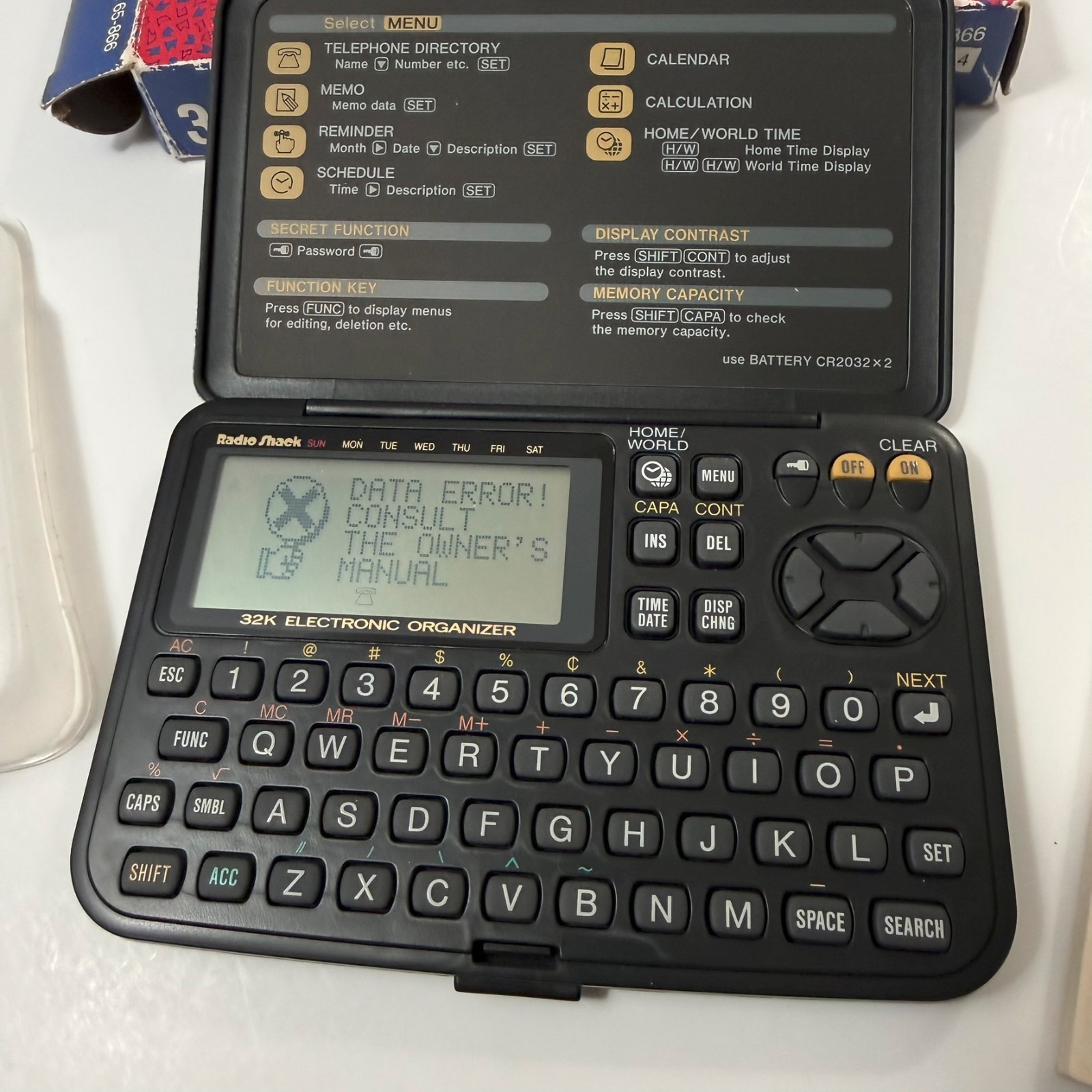 Radio Shack 32K Memory Electronic Organizer EC-357 Vintage 1994 65-866