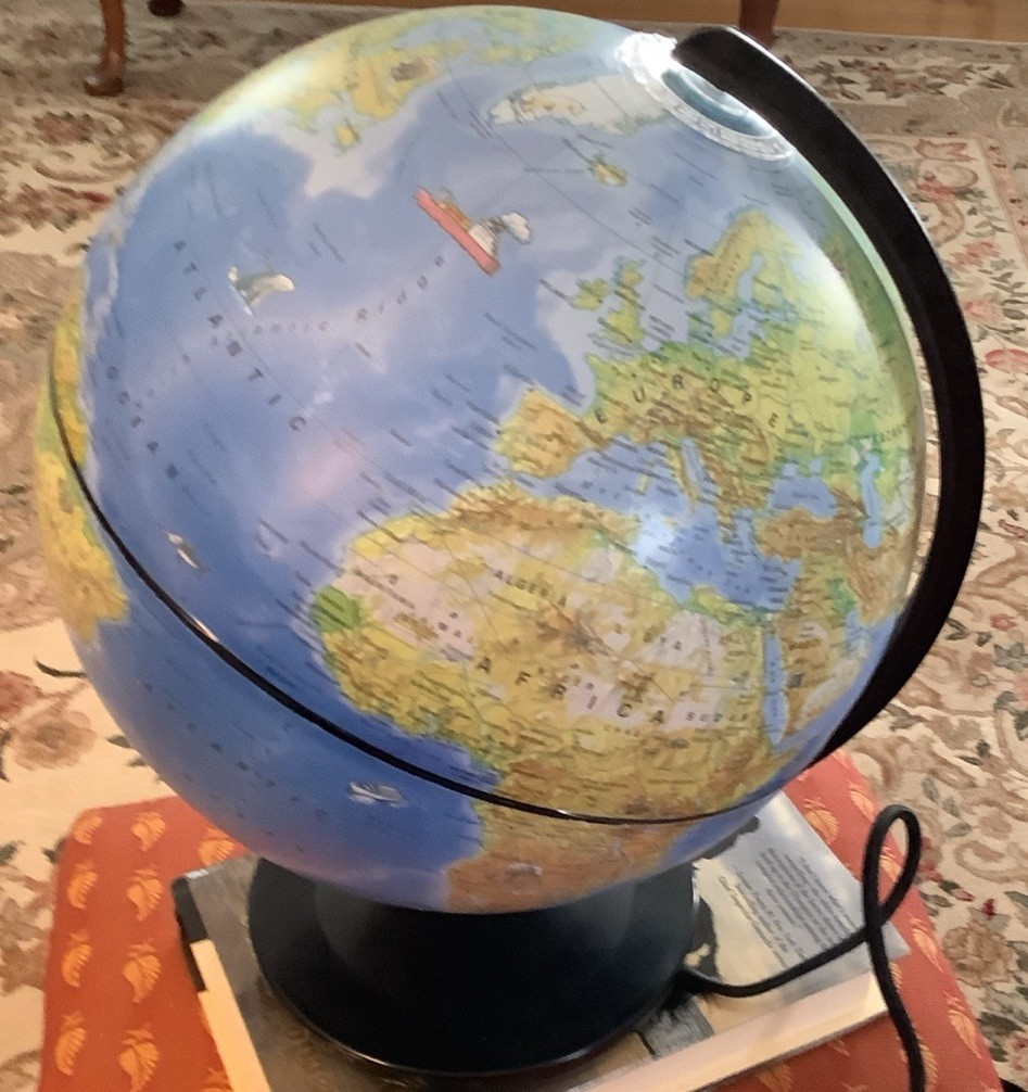 Columbus Verlag 10" Illuminating Constellation World Globe Light Made in Germany