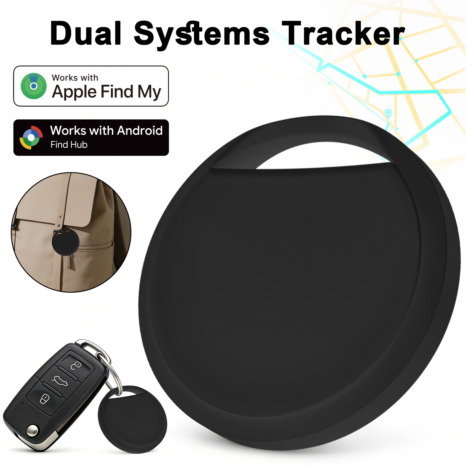 Bluetooth Mini GPS Location Device Tracking Key Pet Child Smart Finder Tracker