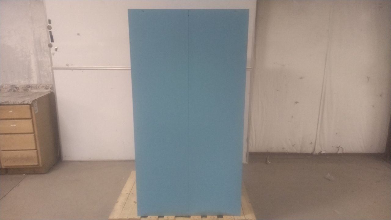 Justrite 896022 60 Gal Storage Capacity Blue Steel Corrosives Safety Cabinet