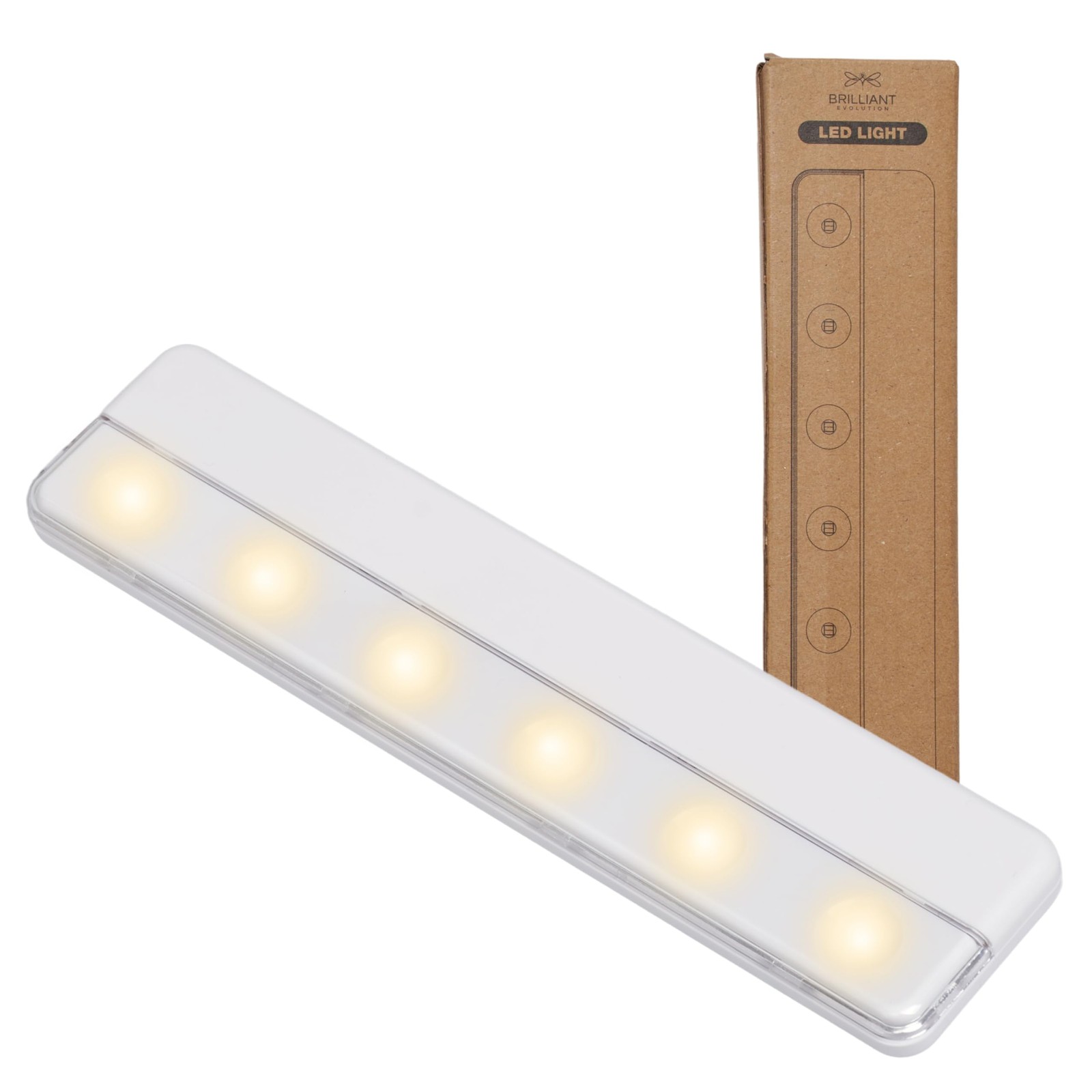 Brilliant Evolution 0.9" Ultra-Thin Wireless Under Cabinet 1 pack, White