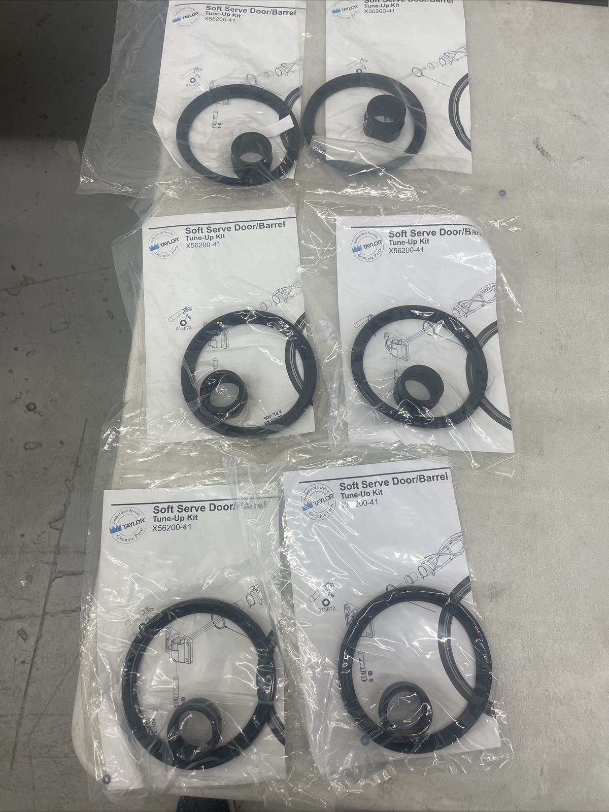 (6qty) Taylor X56200-41 Soft Serve Door/Barrel Tune-Up Kit