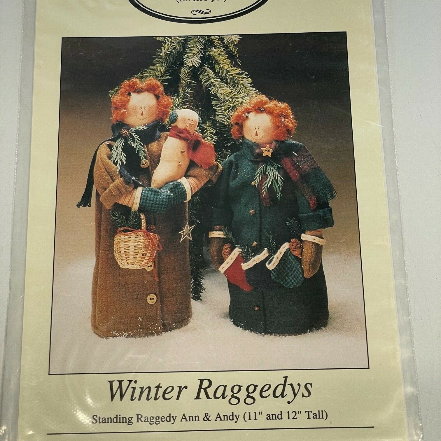 "Winter Raggedys" ©1995 DeCuyper Trading Co. Dollmaking Sewing Craft Pattern