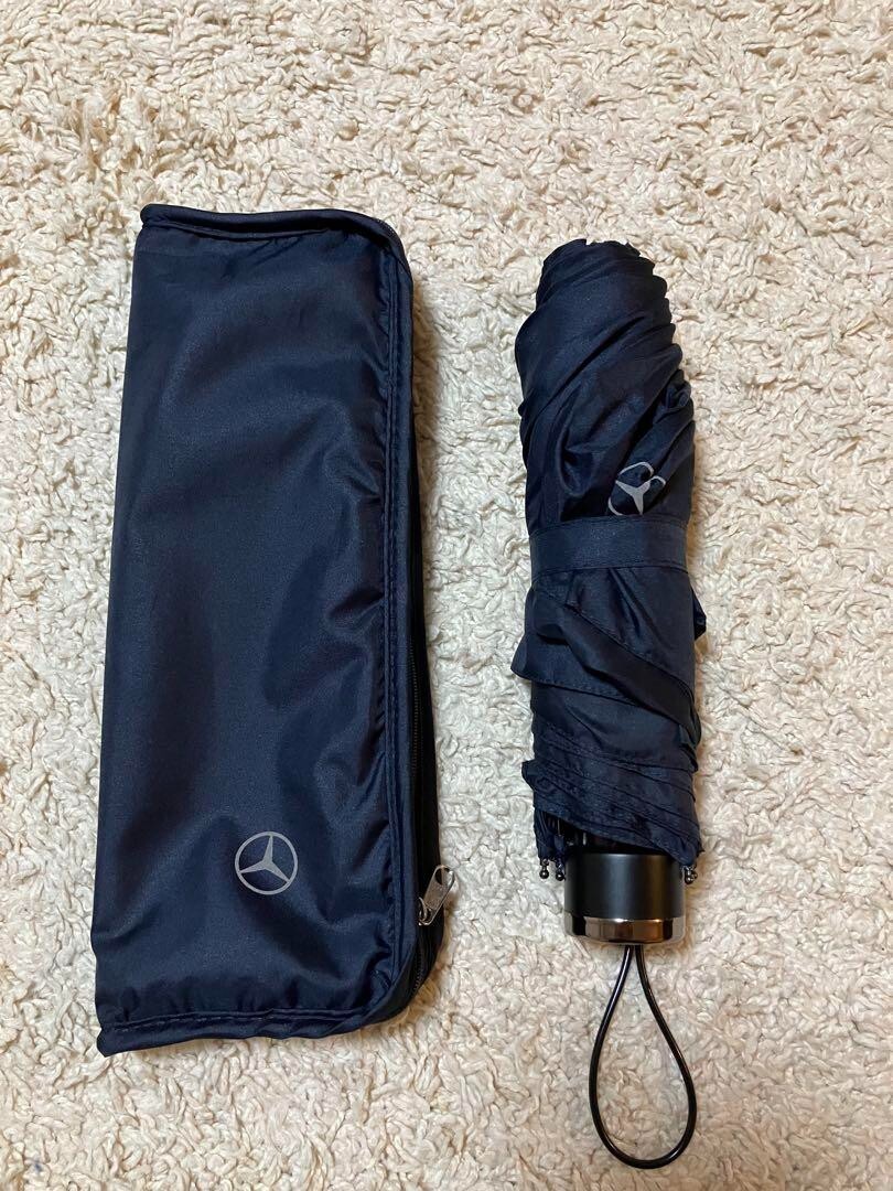 Mercedes Benz Novelty Folding Umbrella Dark Blue Japan NEW Rare
