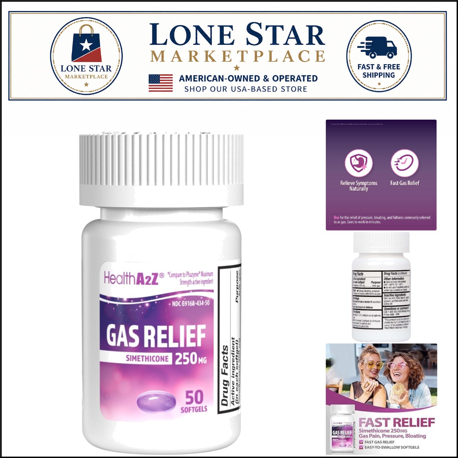 Relieve Digestive Discomfort Naturally with 50 Simethicone 250mg Softgels